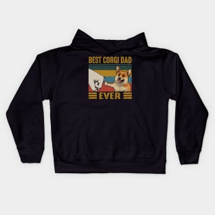 Vintage Best Corgi Dad Ever Bump Fist Shirt Kids Hoodie